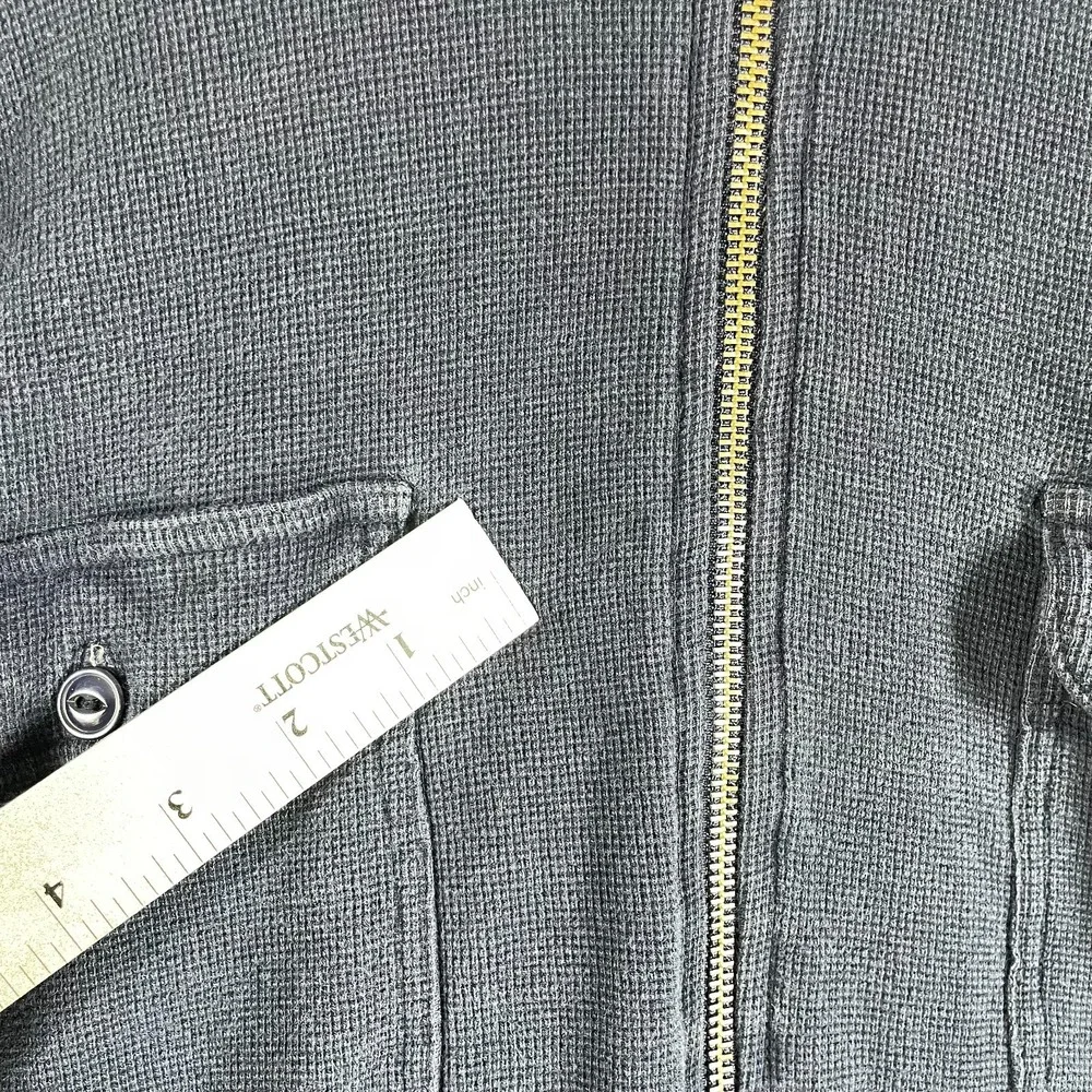 Polo Sport Ralph Lauren Shirt Mens Medium Blue Half Zap Pockets Polo Y2K Loose